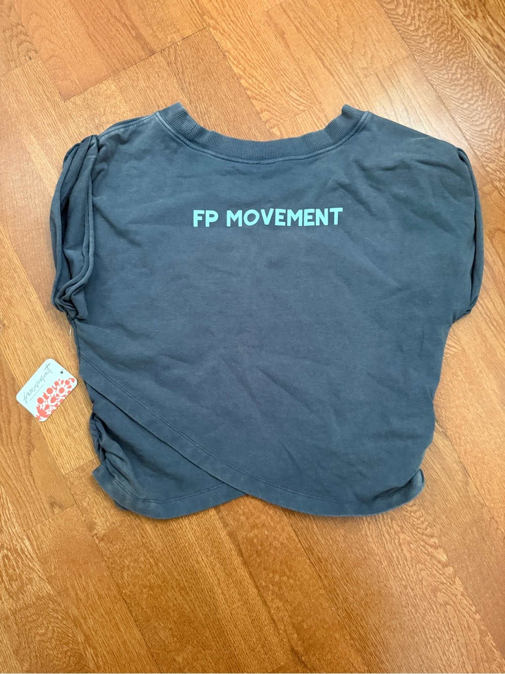 FP Movement Dark Gray Crop Top with Mint Logo